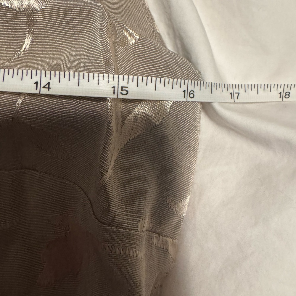 Vintage Prom CDC Petites Gold Floral Jacquard Maxi Dress - Cowl Neck - Picture 6 of 8